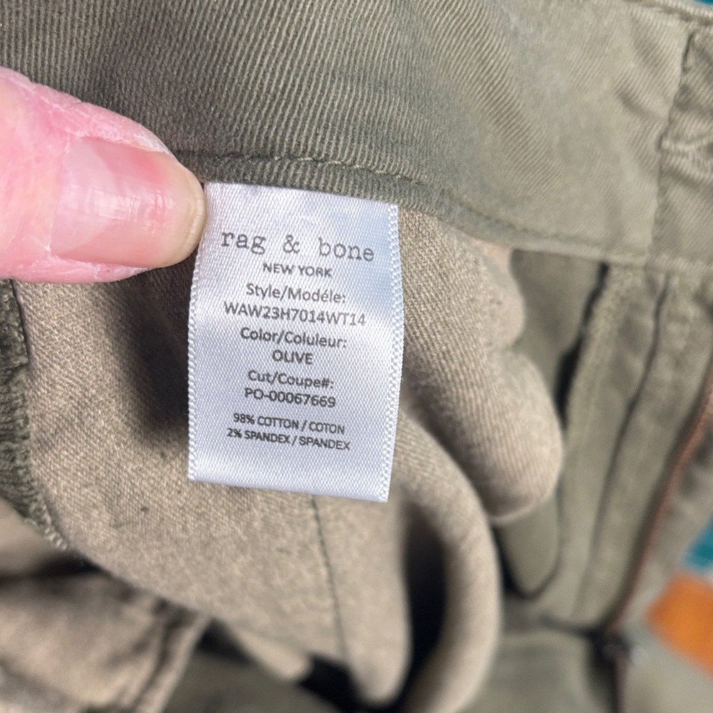 Rag & Bone sz 2 wide leg Olive Green womens Pants - Picture 10 of 11